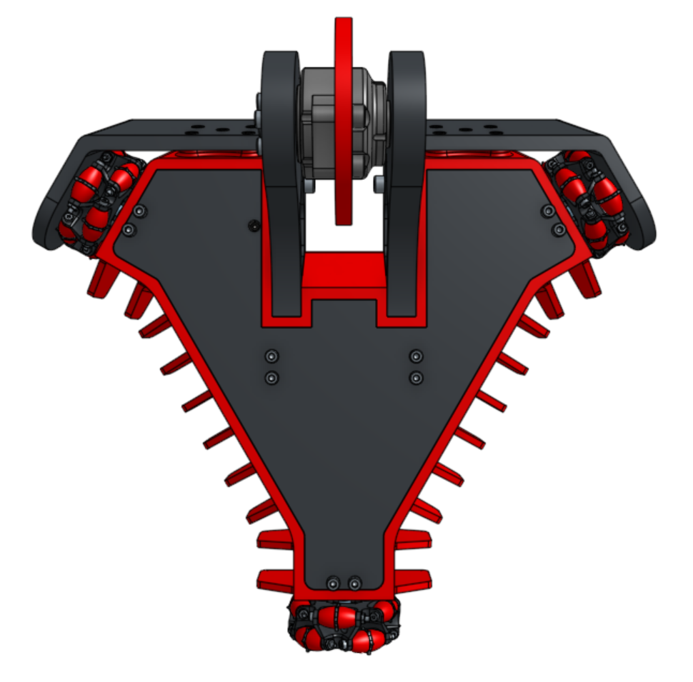 Top view of the Lobstah robot CAD design