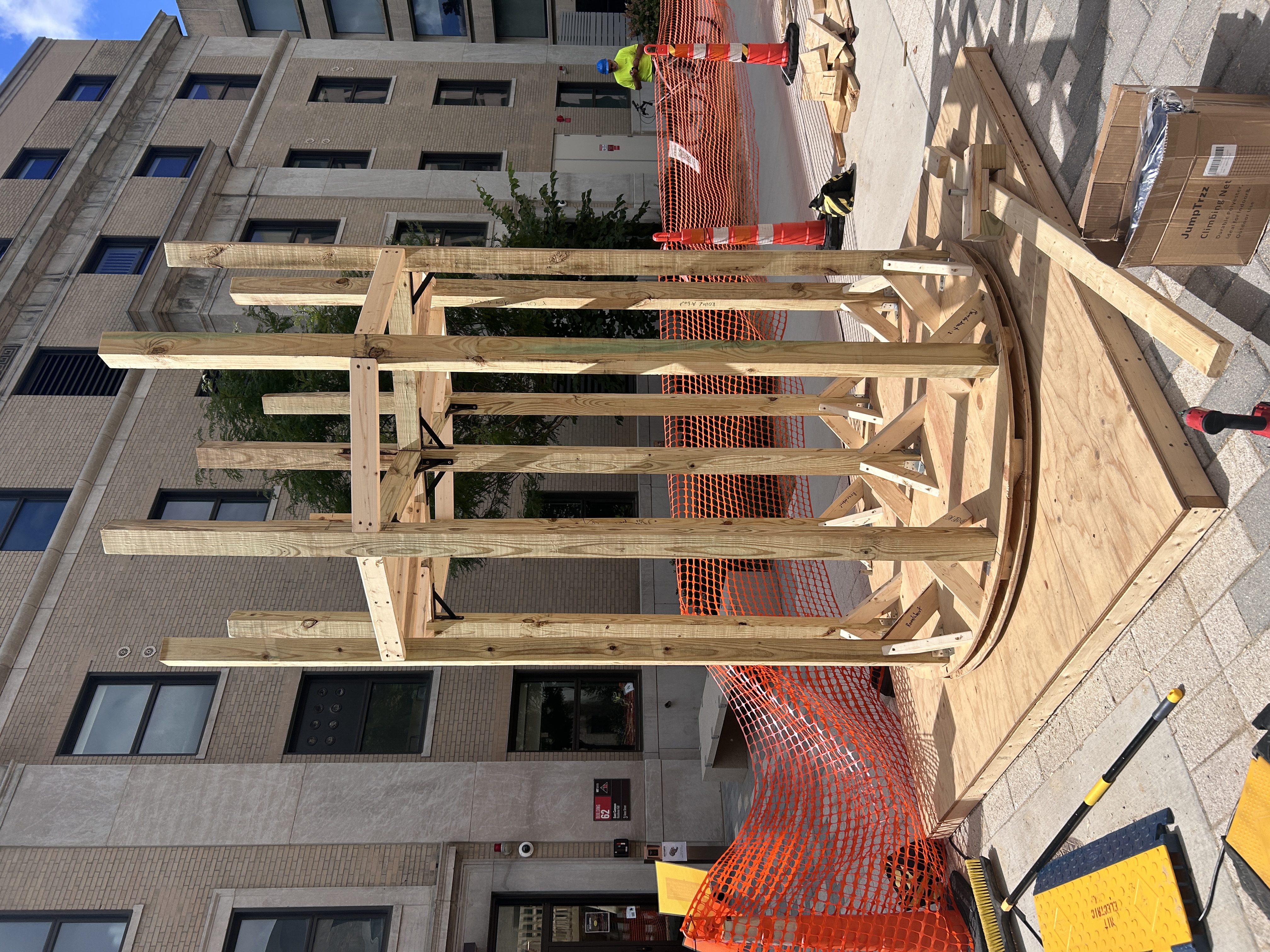 Merry-Go-Round during construction