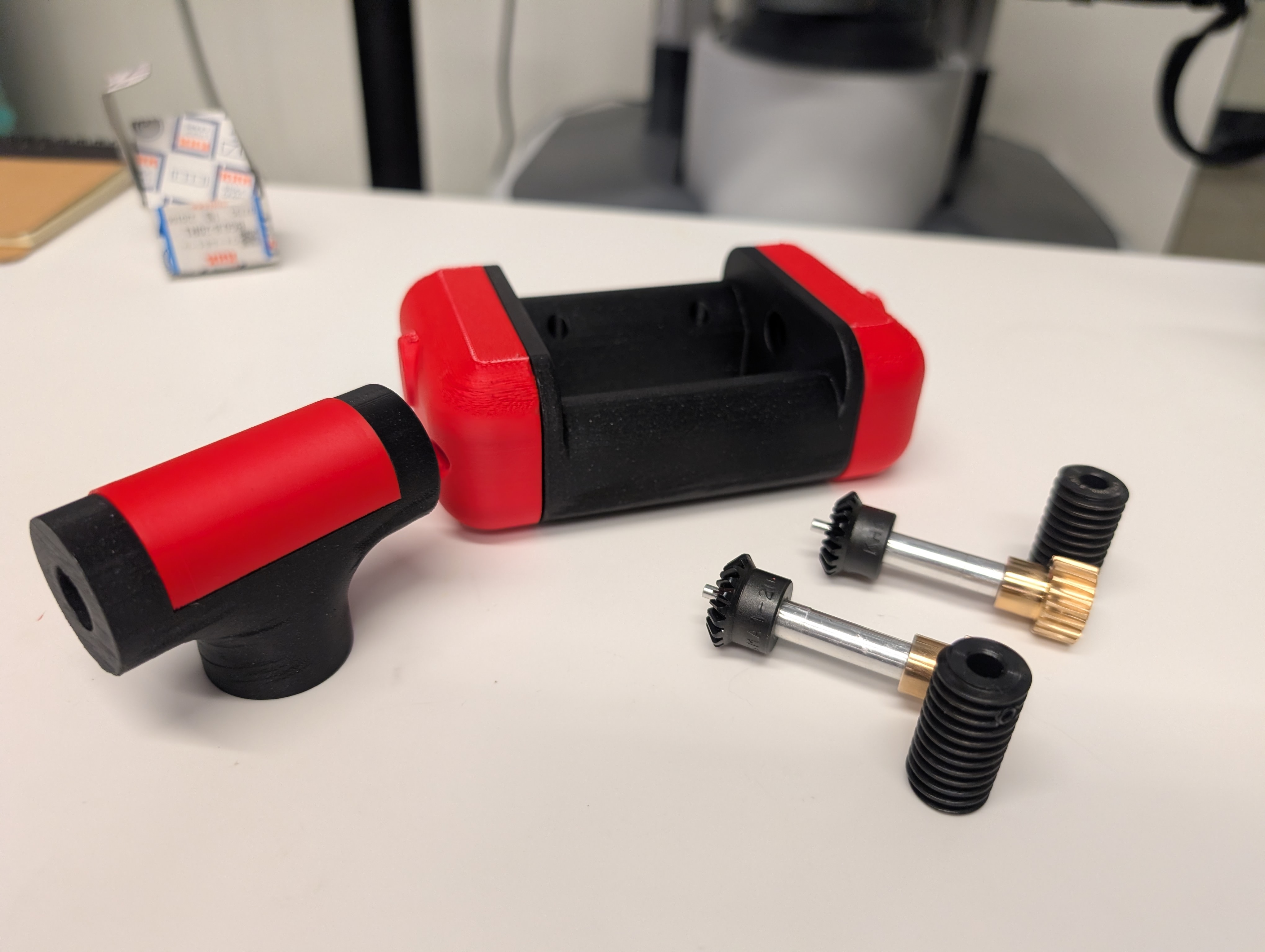 Additional 3D-printed tilt-rotator shafts